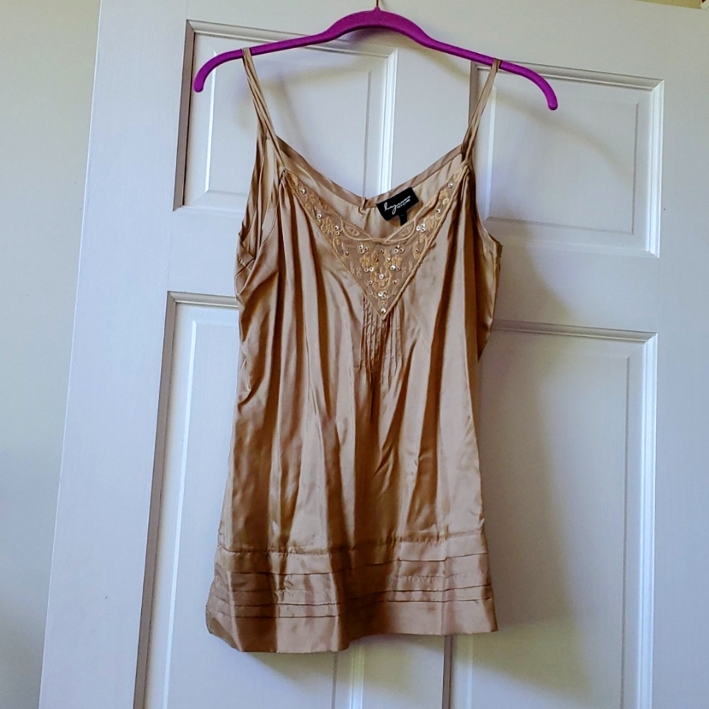Silk habutai caramel color sz s camisole